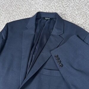 Jos A Bank Suit Jacket Mens 44L Tailored Fit Navy Two Button Traveler Wool